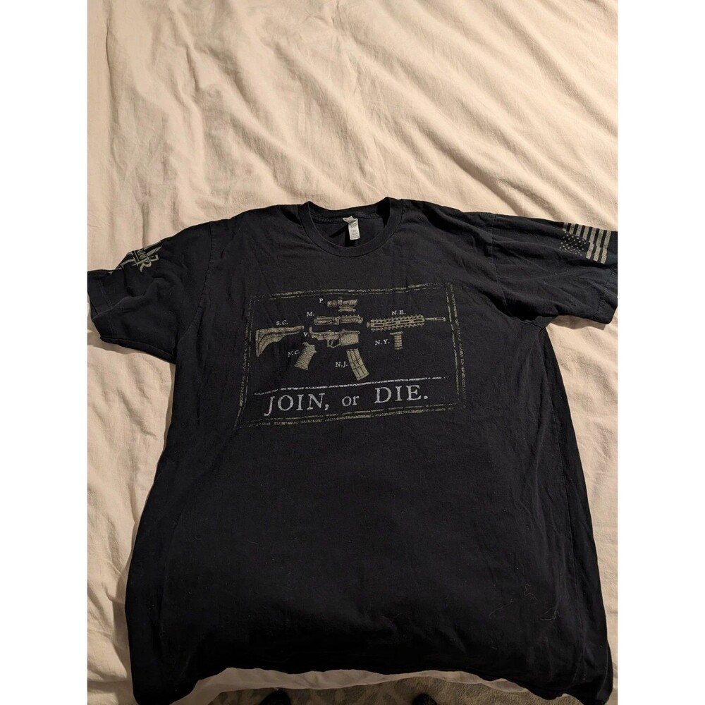 Warrior XII "Join, or Die" Rifle Diagram T-Shirt – Men's XL (American Apparel)
